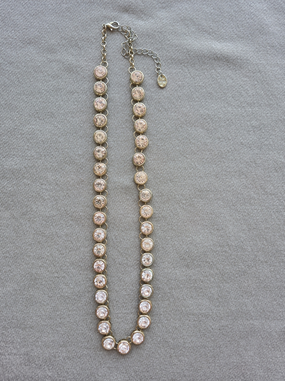Delicate Pink Crystal Station Necklace - Women's Jewelry